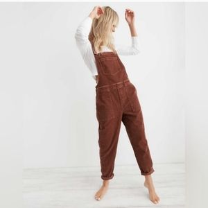 Aerie Brown Corduroy Jumpsuit